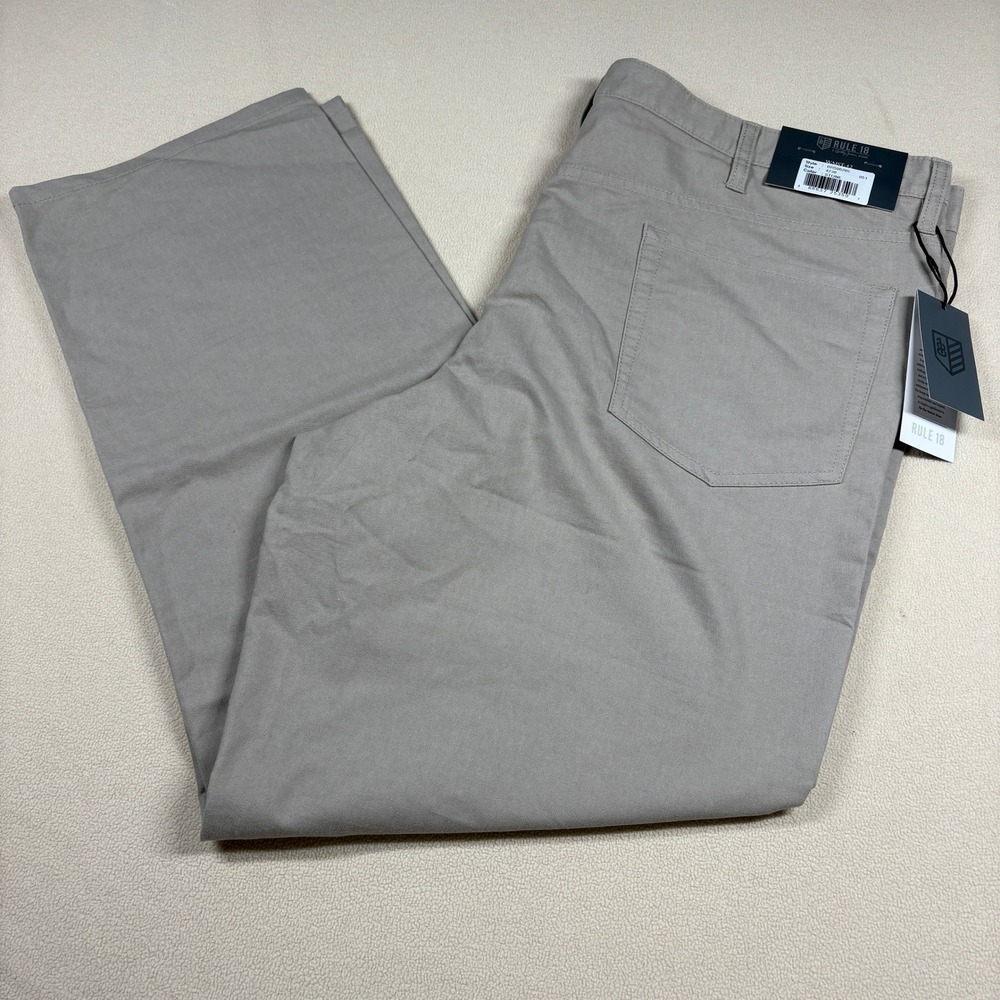 NOS Rule 18 Bobby Jones Mens Casual Pants 42x30‎ Stone BR500205